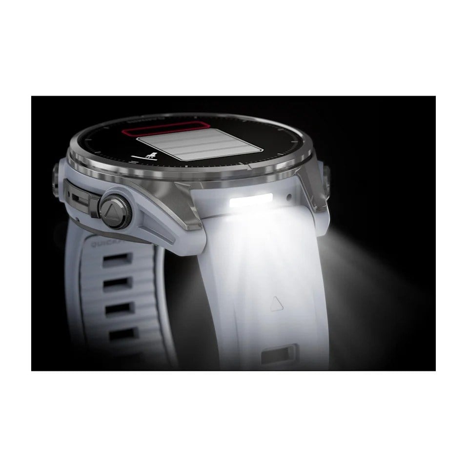 Garmin Fenix 8 43mm Premium Multisport Smartwatch - Silver/Whitestone Silicone Band - image 9
