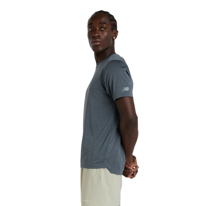 New Balance Athletics Reflective Graphic Mens Running T-Shirt - Graphite Grey