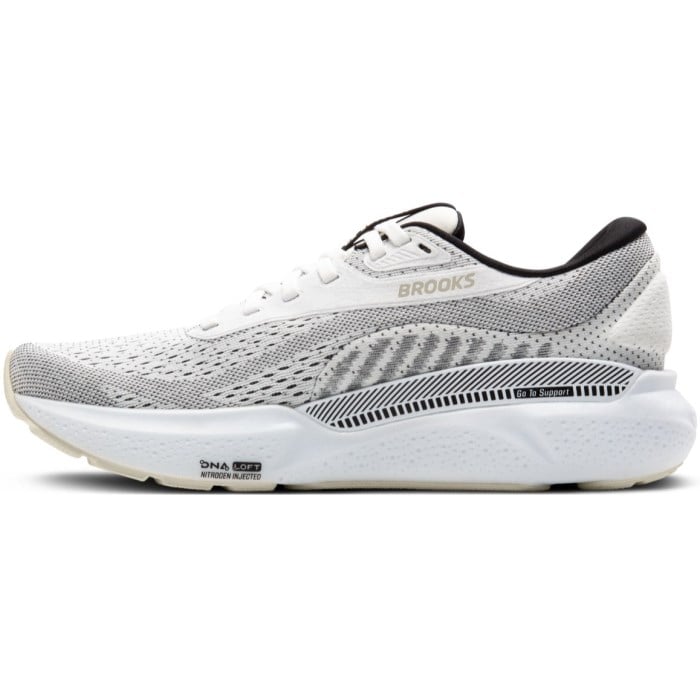 Brooks Adrenaline GTS 24 - Womens Running Shoes - White/Black/Pelican