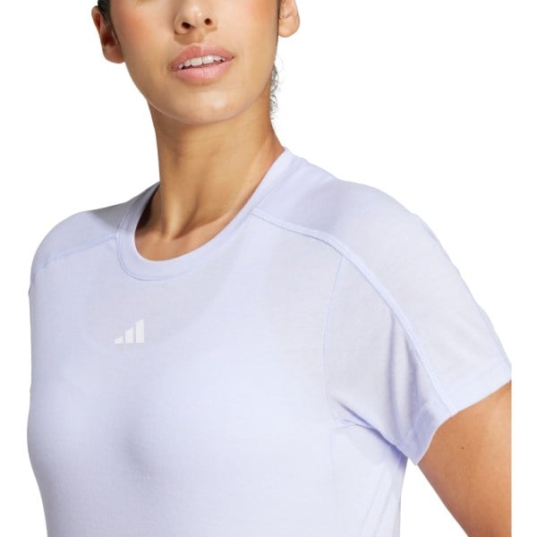 adidas AeroReady Training Essentials Womens Crewneck T-Shirt - Violet Tone/White