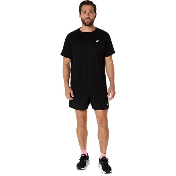 Asics Silver 5 Inch Mens Running Shorts - Performance Black
