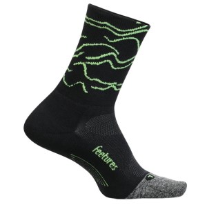 Feetures Elite Light Cushion Mini Crew Running Socks - Rogue Black