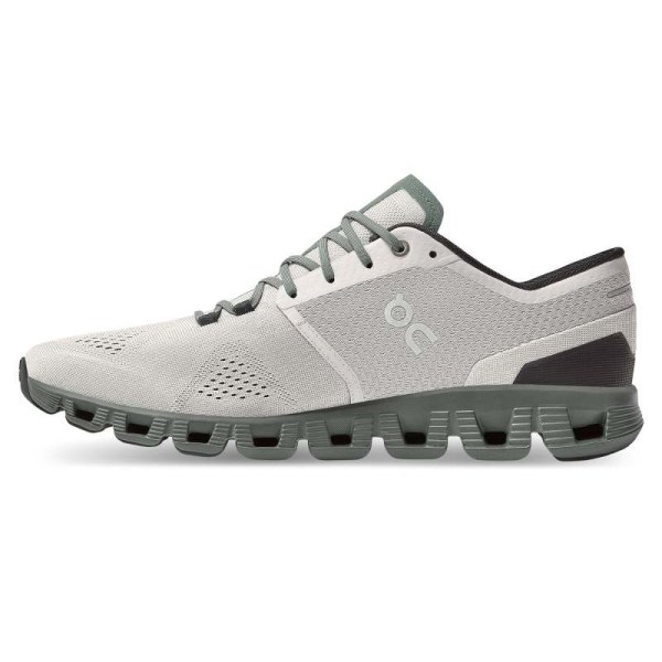 On Cloud X - Mens Running Shoes - Glacier/Olive