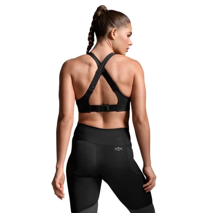 2XU Light Speed High Impact Womens Bra - Black/Silver Reflective