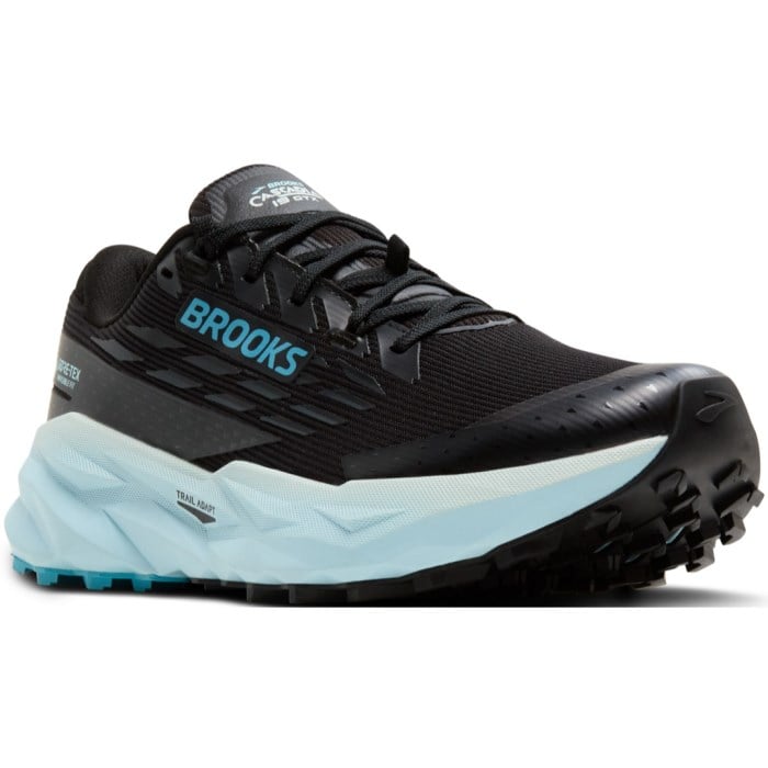 Brooks Cascadia 19 GTX - Womens Trail Running Shoes - Black/Ebony/Blue Flower