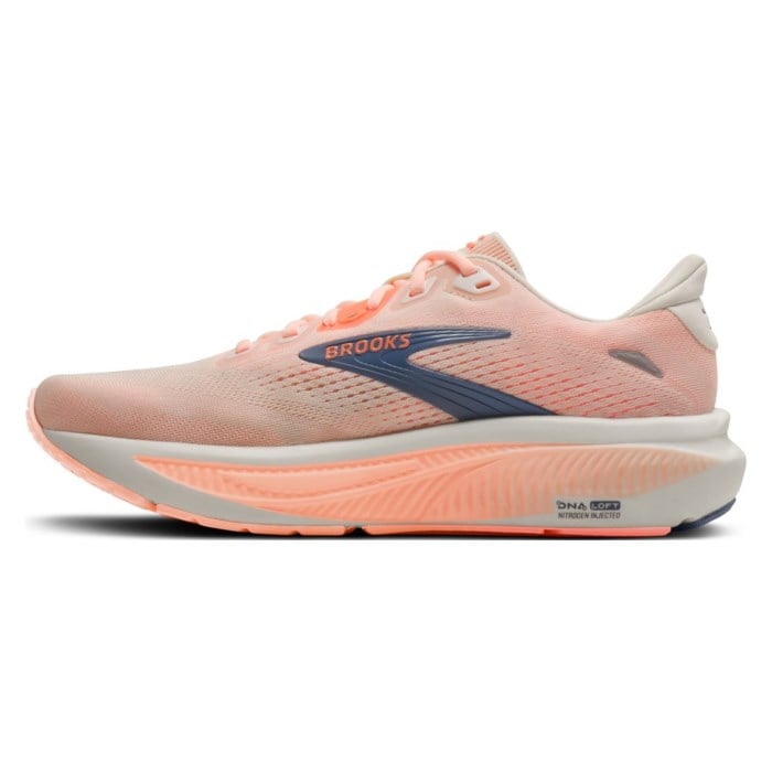 Brooks Ghost 18 - Womens Running Shoes - Star White/Cyber Peach/Grey