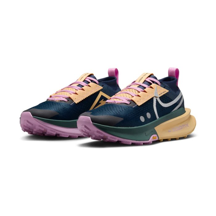 Nike ZoomX Zegama Trail 2 - Womens Trail Running Shoes - Armory Navy/Metallic Silver