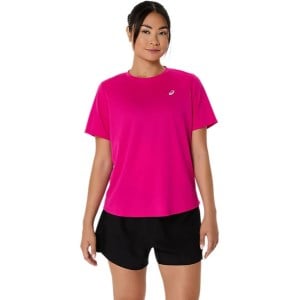Asics Silver Short Sleeve Running T-Shirt - Womens Running Clothing