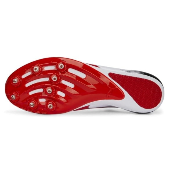 Puma evoSpeed Sprint 14 - Unisex Track Sprint Spikes - White/Black/Red