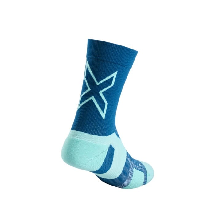2XU Vectr Light Cushion Crew Running Socks - Majol/Jelly Mint