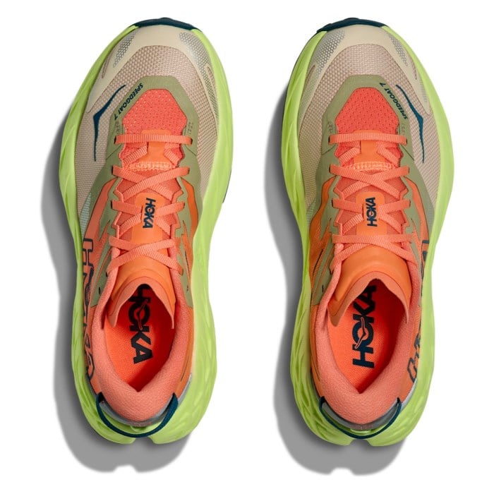 Hoka Speedgoat 7 - Womens Trail Running Shoes - Persimmon/Neon Yuzu