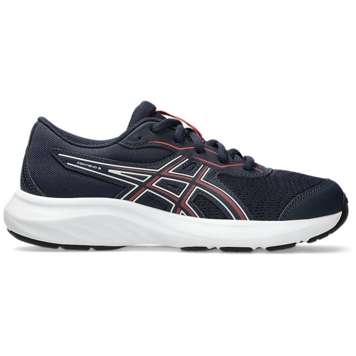 Asics Contend 9 GS - Kids Running Shoes - Midnight/Flash Red