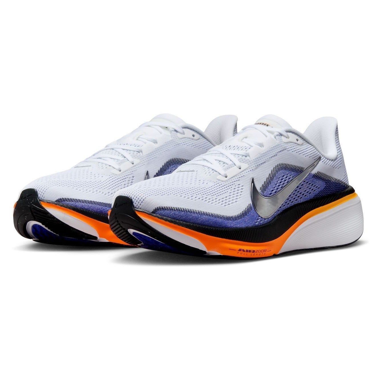 Nike Pegasus 42 - Mens Running Shoes - White/Metallic Silver/Lapis/Total Orange