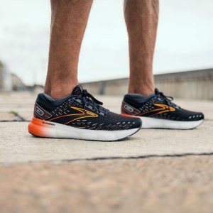 Brooks Glycerin 20 - Mens Running Shoes - Blackened Pearl/Fiery Red