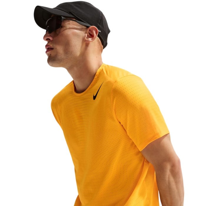 Nike Dri-Fit AeroSwift Running T-Shirt - Mens - Laser Orange/Black