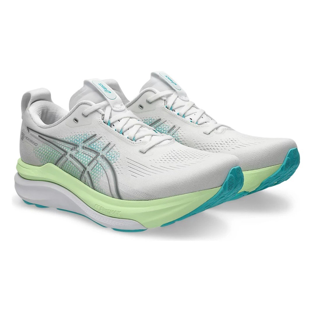 Asics Gel Kayano 33 - Mens Running Shoes - White/Energy Aqua - image 6