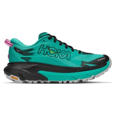 Hoka Mafate 5 - Womens Trail Running Shoes - Black/Electric Aqua