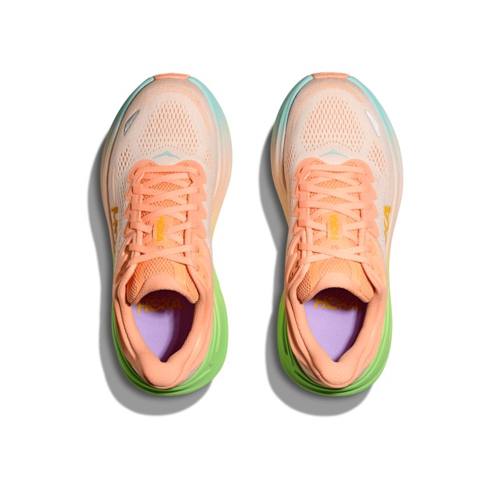 Hoka Bondi 9 - Mens Running Shoes - Frost/Pale Tangerine