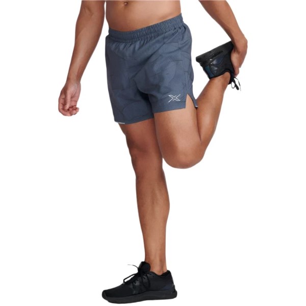 2XU Aero 5 Inch Mens Running Shorts - Turbulance/Silver Reflective