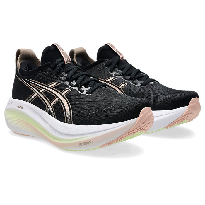 Asics Gel Nimbus 27 - Womens Running Shoes - Black/Breeze