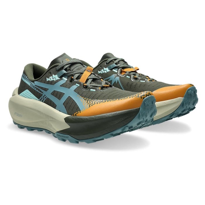 Asics Trabuco Max 5 - Mens Trail Running Shoes - Vintage Khaki/Foggy Teal - image 6