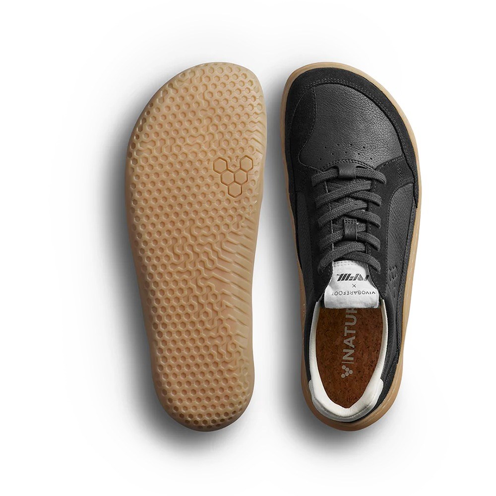 Vivobarefoot Gobi Sneaker II Premium Leather - Mens Walking Shoes - Obsidian