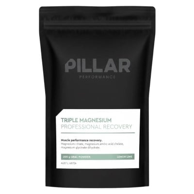 PILLAR Triple Magnesium Professional Recovery Powder - Lemon Lime - 400g Pouch Bag