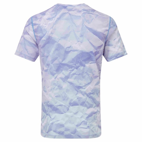 Ronhill Tech Golden Hour Mens Running T-Shirt - Lake Blue Crinkle