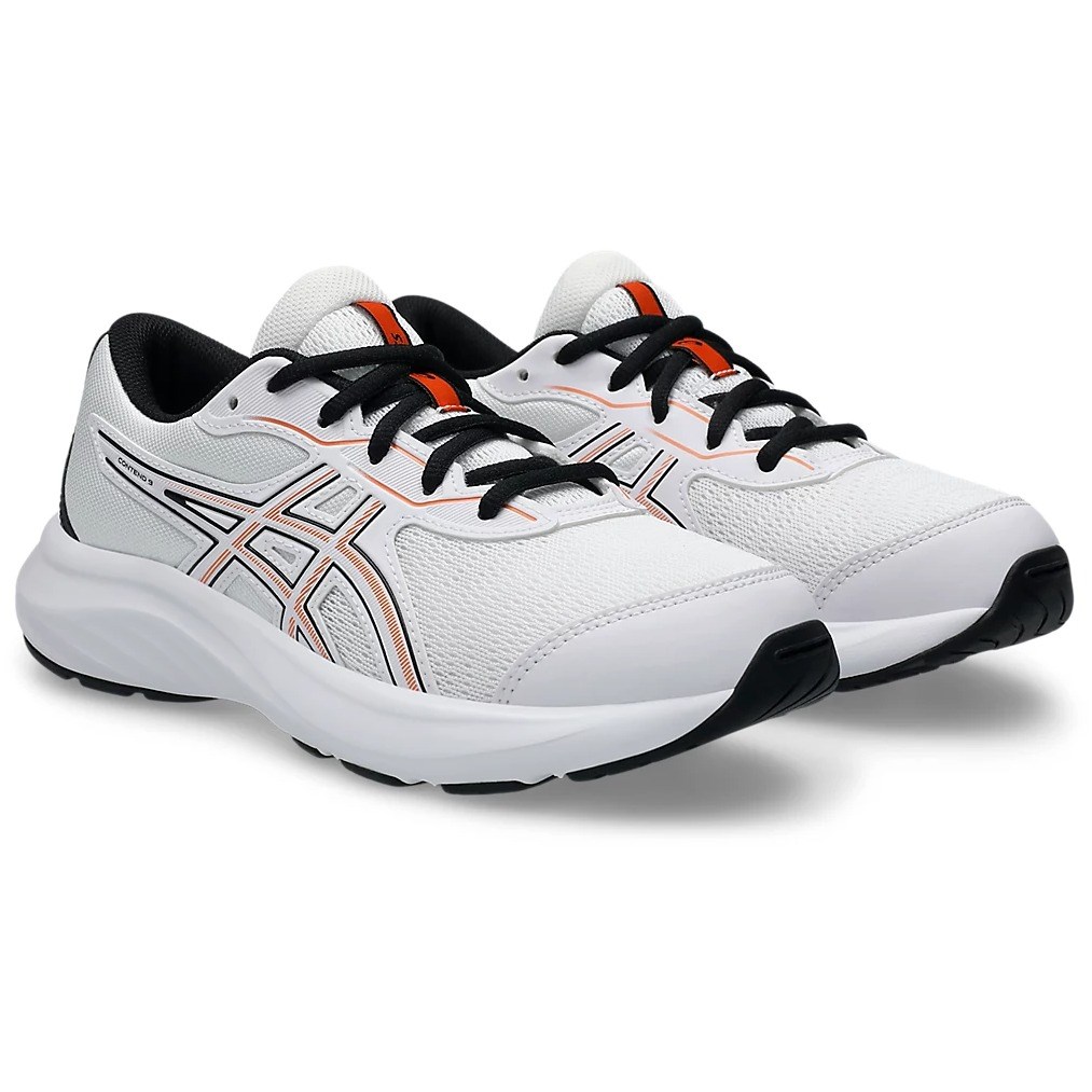 Asics Contend 9 GS - Kids Running Shoes - White/Mojave