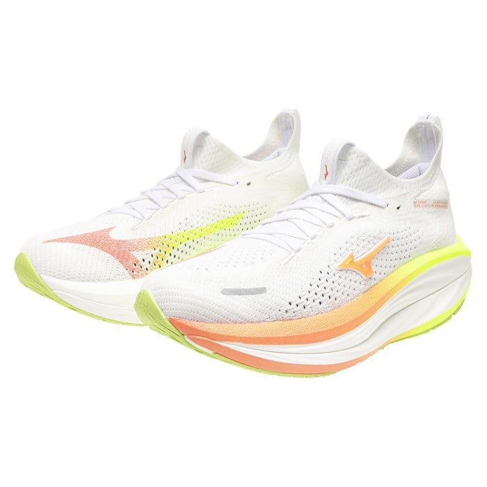 Mizuno Neo Vista 3 - Womens Running Shoes - White/Flamingo Coral/Lime Pulp - image 7