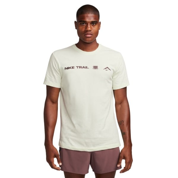 Nike Dri-Fit Mens Trail Running T-Shirt Coconut Milk RunDNA