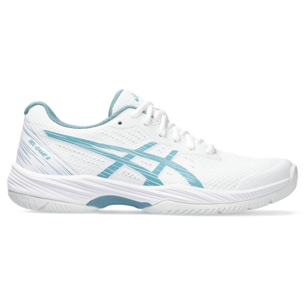 Asics Gel Game 9 - Womens Netball Shoes - White/Gris Blue