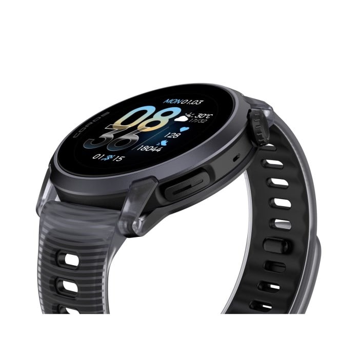 Coros Pace 4 Premium Multisport GPS Watch with Silicone Band - Crystal Black
