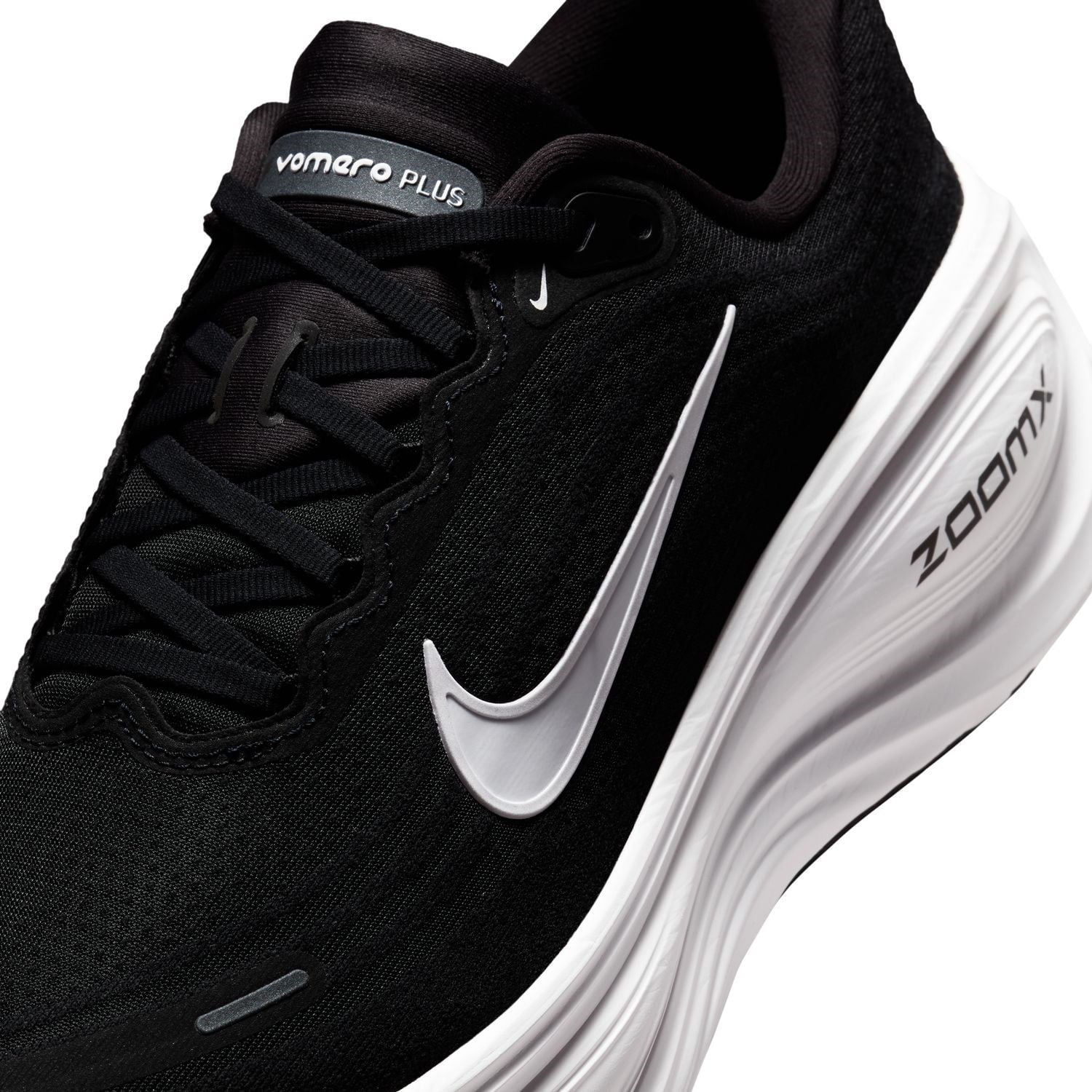 Nike Vomero Plus - Mens Running Shoes - Black/White Cool/Grey Metallic/Dark Grey - image 8