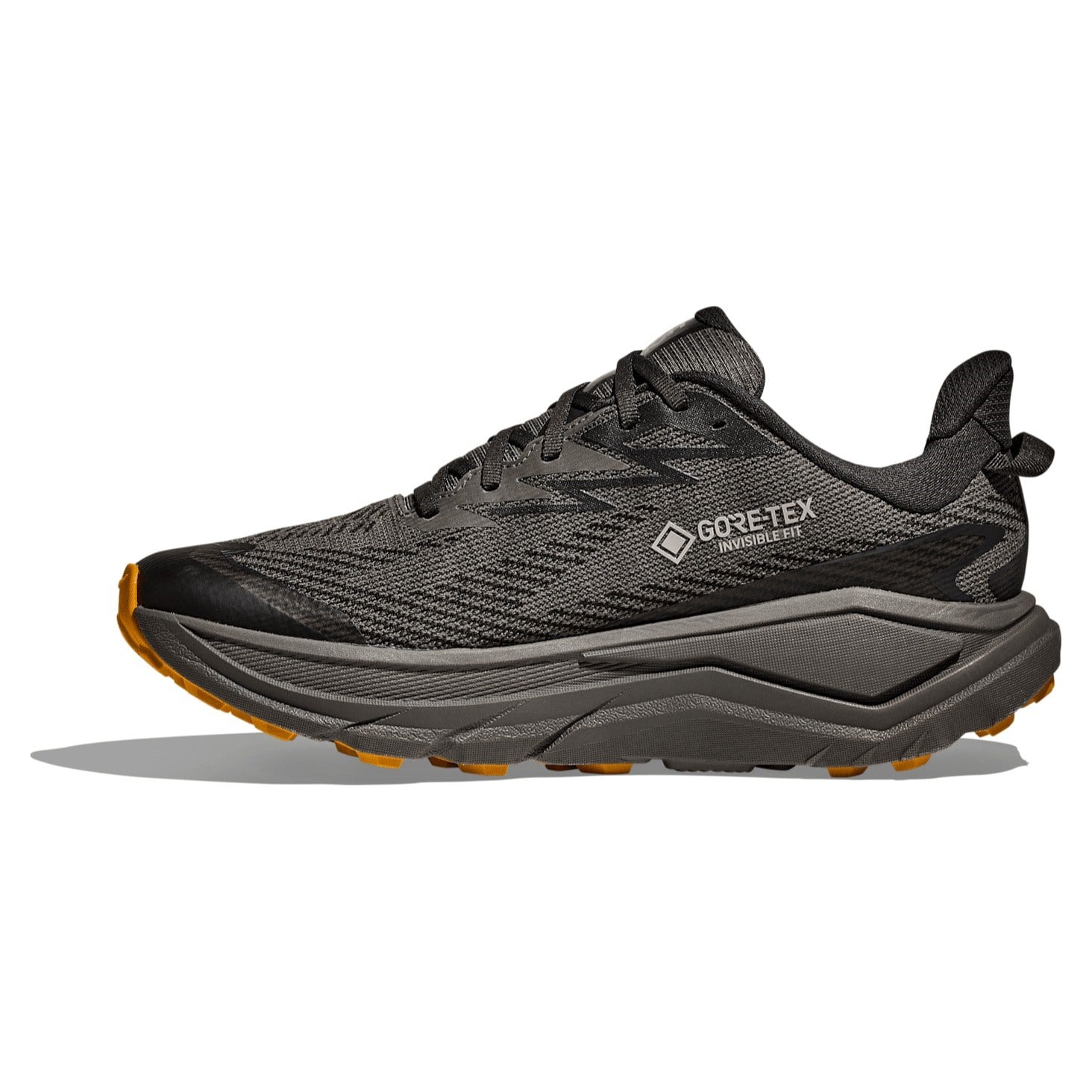 Hoka Challenger 8 GTX - Mens Trail Running Shoes - Asphalt Grey/Varsity Yellow