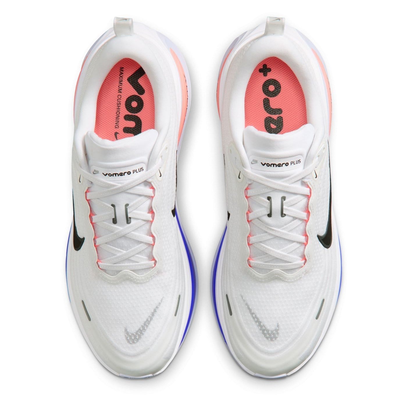 Nike Vomero Plus - Mens Running Shoes - White/Atomic Pink/Racer Blue - image 5