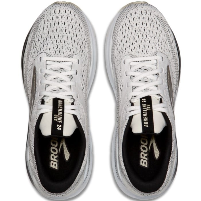Brooks Adrenaline GTS 24 - Womens Running Shoes - White/Black/Pelican