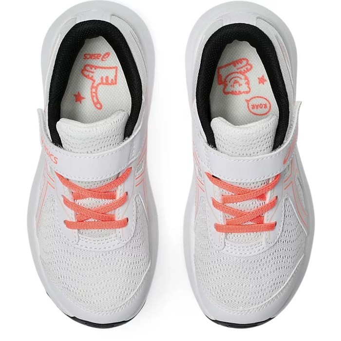 Asics Contend 9 PS - Kids Running Shoes - White/Pearl Pink