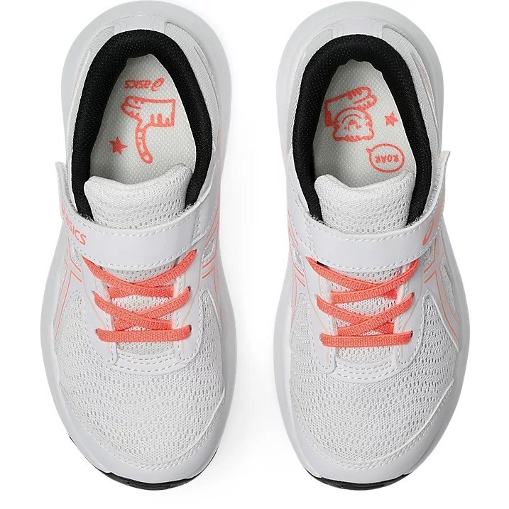 Asics Contend 9 PS - Kids Running Shoes - White/Pearl Pink