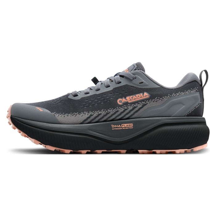 Brooks Cascadia 20 - Womens Trail Running Shoes - Grey/Grey/Peach - image 3