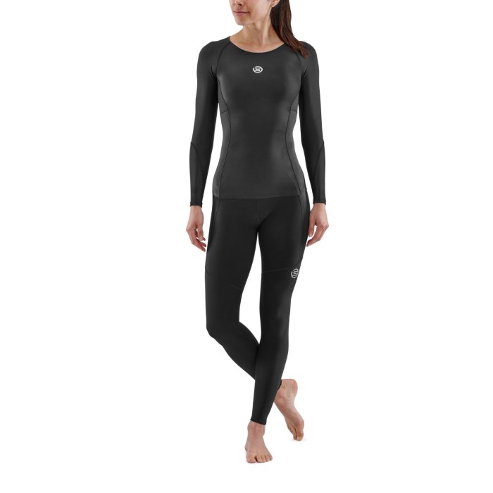 Skins Series-3 Womens Compression Long Sleeve Top - Black - image 3