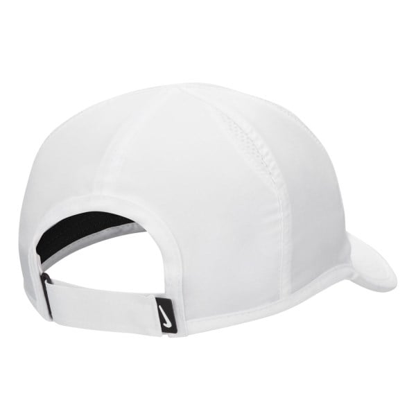 Nike Dri-Fit Club Unstructured Featherlight Running Cap - White/Black