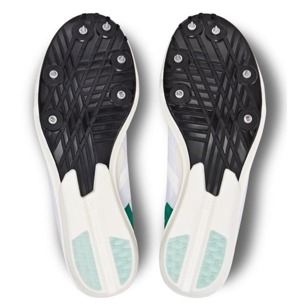 On Cloudspike 10000m - Mens Long Distance Track Running Spikes - Undyed White/Mint