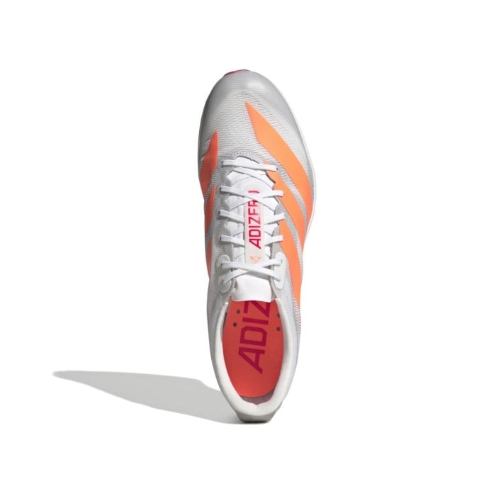 adidas Adizero Prime SP 4 - Unisex Track Sprint Spikes - Cloud White/Lucid Orange/Lucid Red
