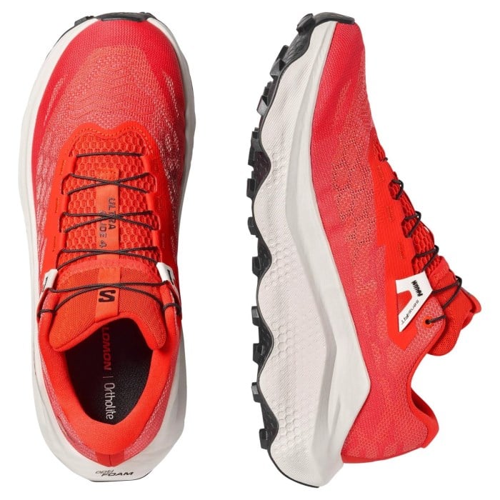 Salomon Ultra Glide 4 - Mens Trail Running Shoes - Fiery Red/Vanilla Ice/Black