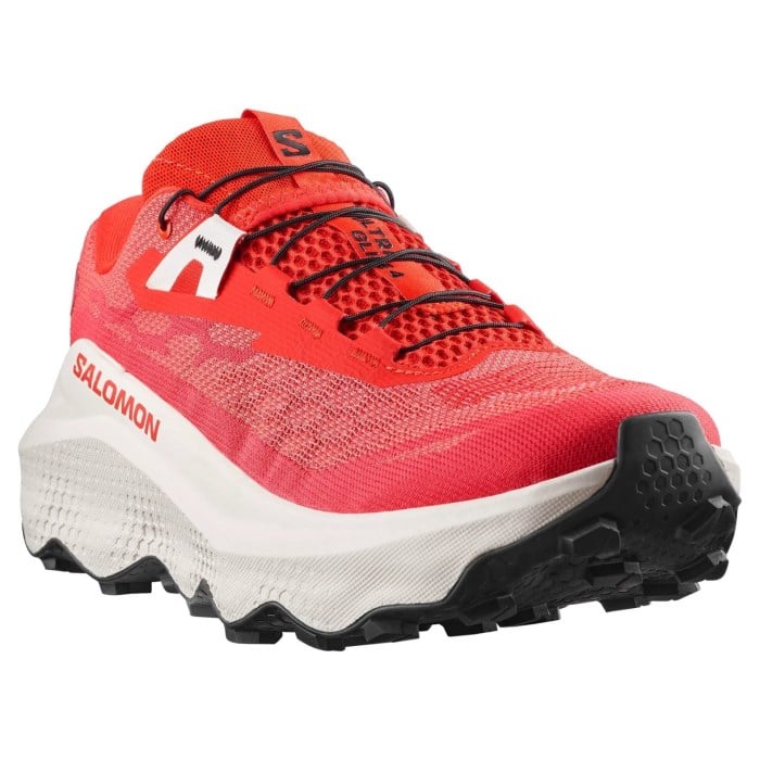 Salomon Ultra Glide 4 - Mens Trail Running Shoes - Fiery Red/Vanilla Ice/Black