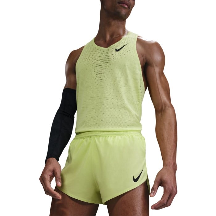 Nike Aeroswift 2 Inch Brief-Lined Mens Running Shorts - Light Lemon Twist/Black