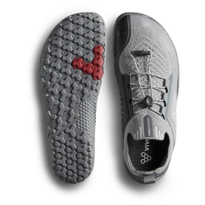 Vivobarefoot Primus Trail Knit FG - Womens Trail Running Shoes - Ultimate Grey/Storm Cloud