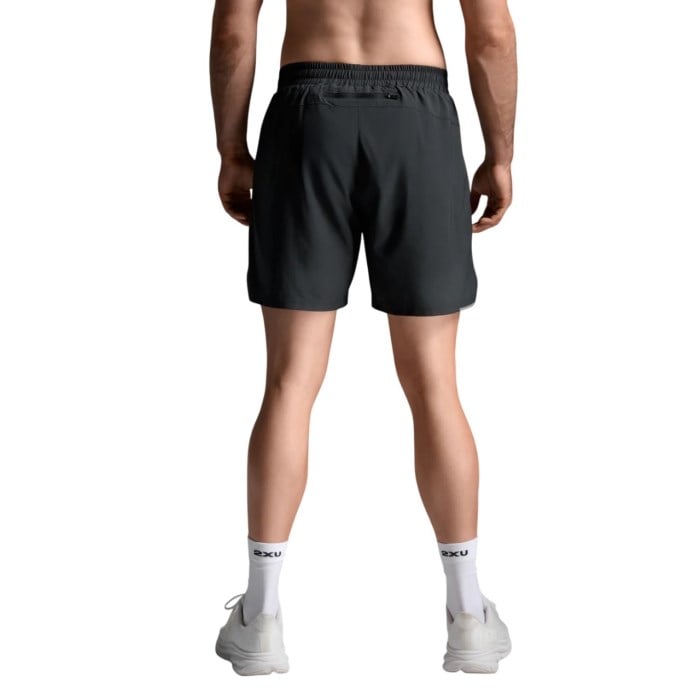 2XU Aero 7 Inch Mens Running Shorts - Black/Silver Reflective