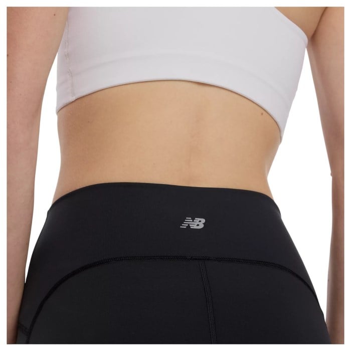 New Balance Sleek Pocket Hi-Rise Womens 6 Inch Shorts - Black